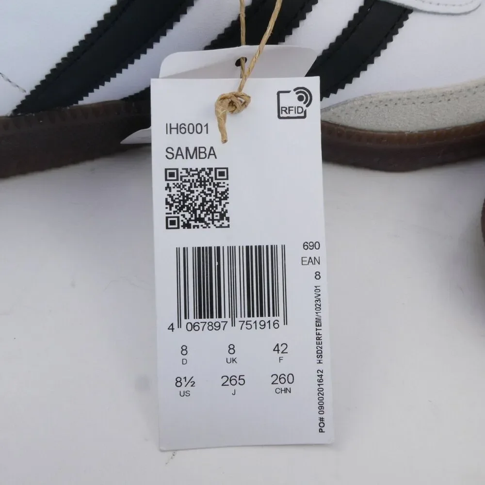 adidas Unisex Adult Samba Men's Size US 8.5  Indoor Sneakers Shoe IH6001 NWOB